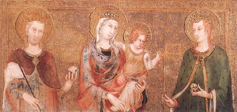 Simone Martini Madonna and Child between St Stephen and St Ladislaus china oil painting image